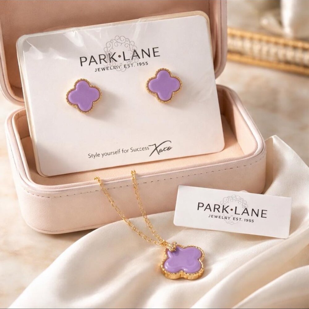 Park Lane Lana Lavender Earrings and Necklace Set